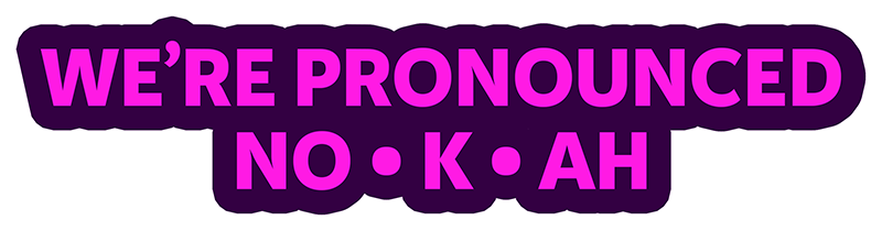 NOQA pronunciation sticker graphic